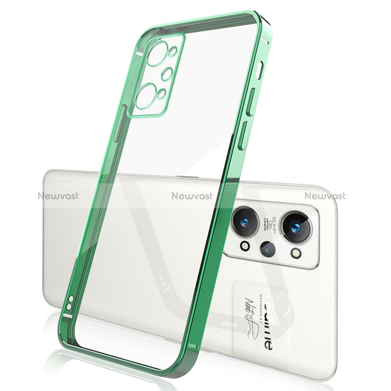 Ultra-thin Transparent TPU Soft Case Cover H01 for Realme GT Neo 3T 5G Green