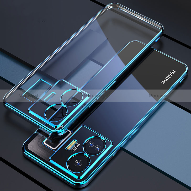 Ultra-thin Transparent TPU Soft Case Cover H01 for Realme GT Neo5 240W 5G Blue