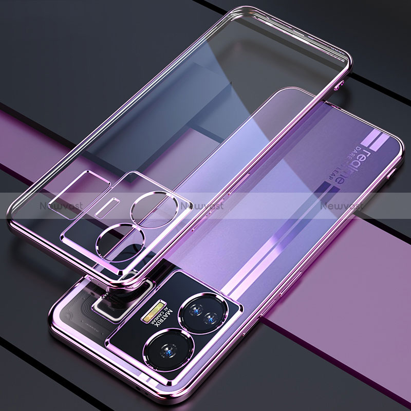 Ultra-thin Transparent TPU Soft Case Cover H01 for Realme GT Neo5 240W 5G Purple