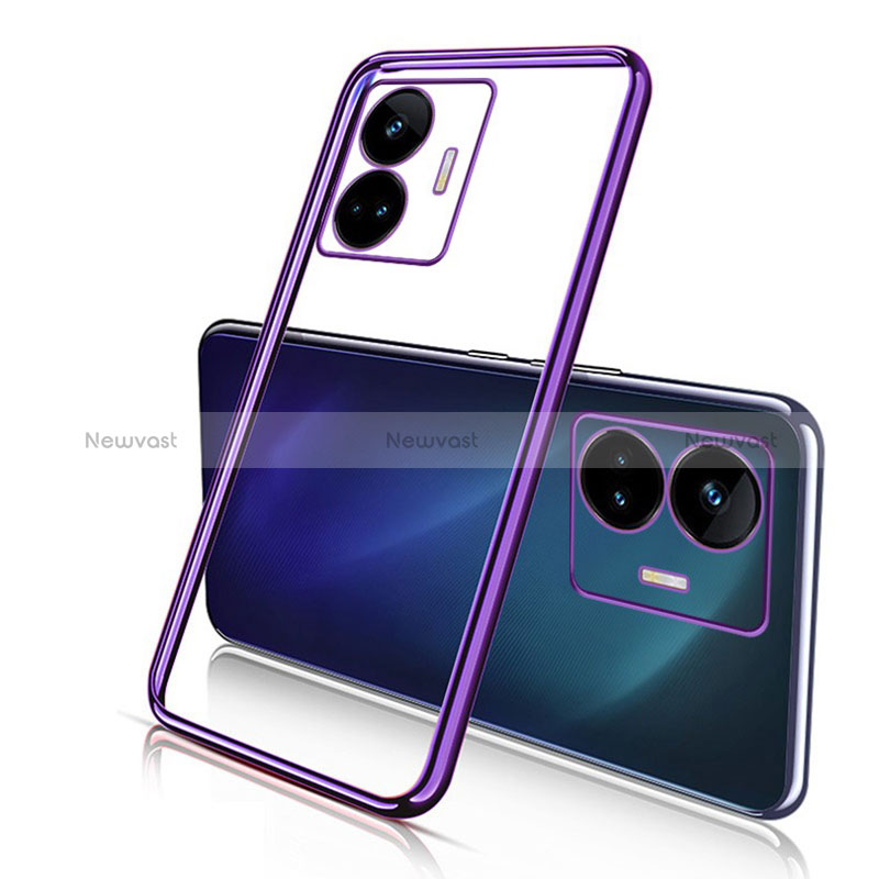 Ultra-thin Transparent TPU Soft Case Cover H01 for Realme GT Neo5 SE 5G Purple