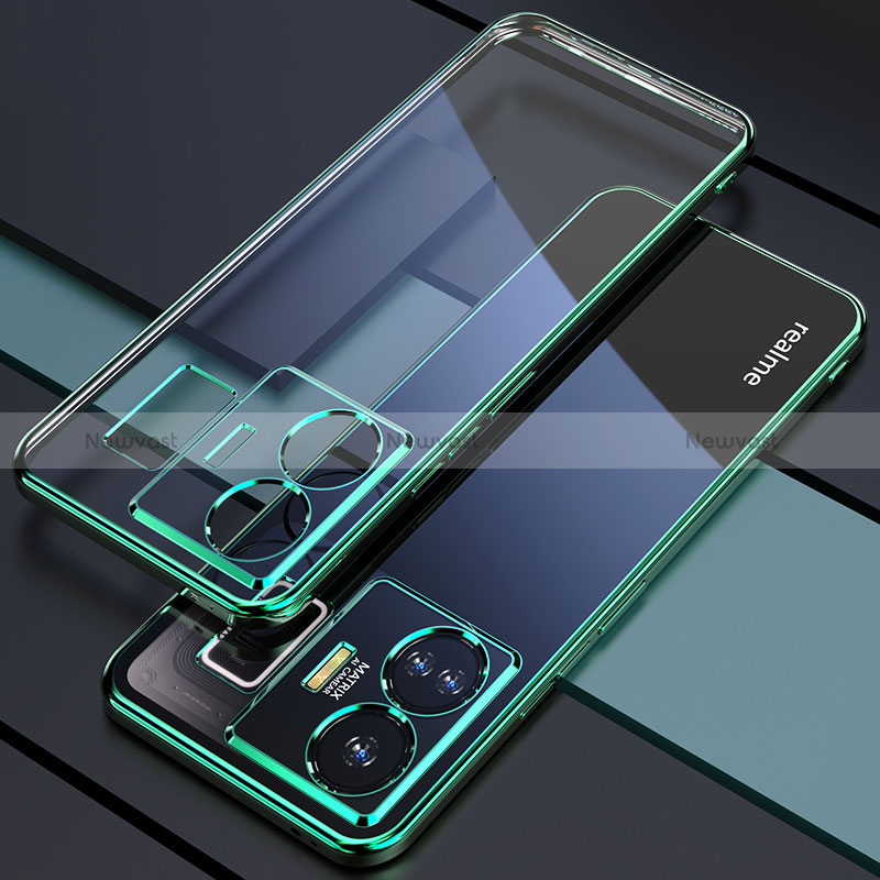 Ultra-thin Transparent TPU Soft Case Cover H01 for Realme GT5 5G Green