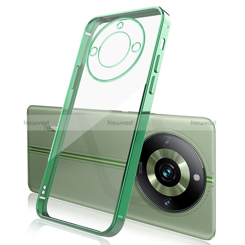 Ultra-thin Transparent TPU Soft Case Cover H01 for Realme Narzo 60 5G Green