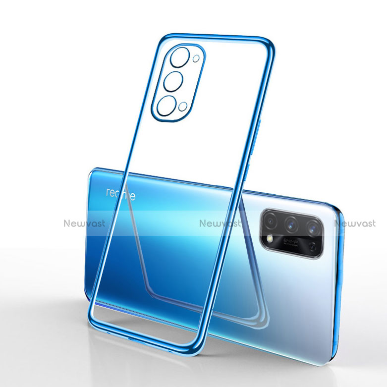 Ultra-thin Transparent TPU Soft Case Cover H01 for Realme Q2 Pro 5G Blue