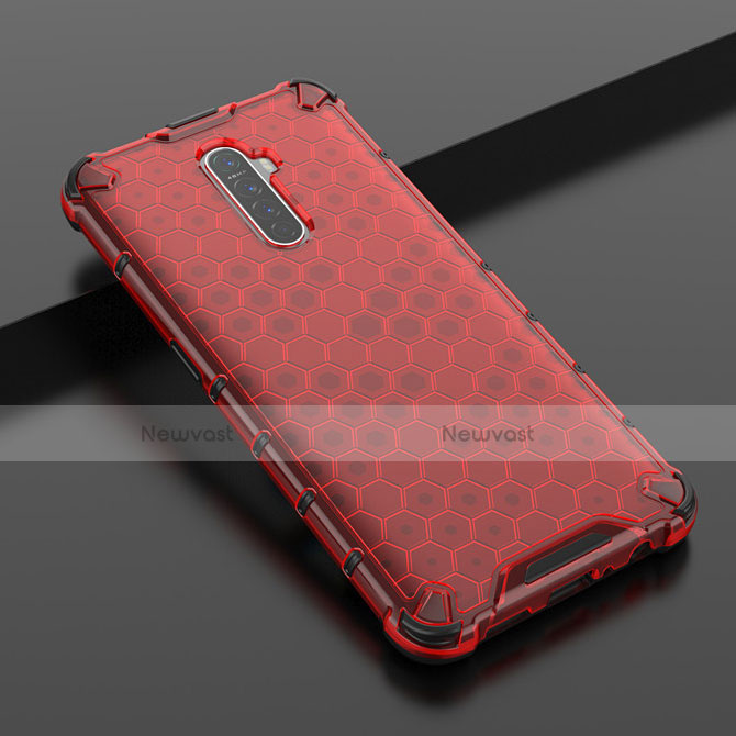 Ultra-thin Transparent TPU Soft Case Cover H01 for Realme X2 Pro Red
