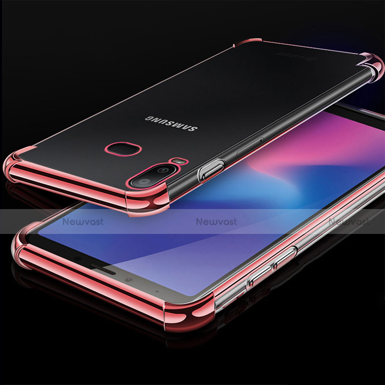 Ultra-thin Transparent TPU Soft Case Cover H01 for Samsung Galaxy A6s Rose Gold