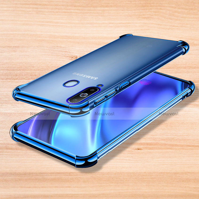 Ultra-thin Transparent TPU Soft Case Cover H01 for Samsung Galaxy A8s SM-G8870 Blue