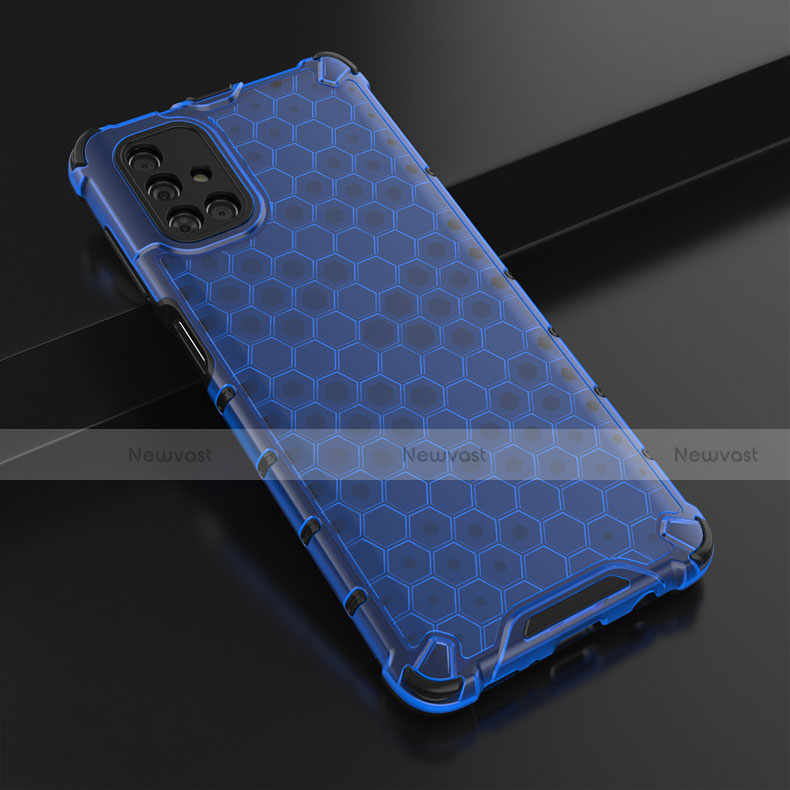 Ultra-thin Transparent TPU Soft Case Cover H01 for Samsung Galaxy M51 Blue