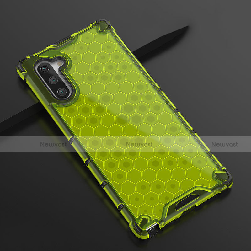 Ultra-thin Transparent TPU Soft Case Cover H01 for Samsung Galaxy Note 10 Green