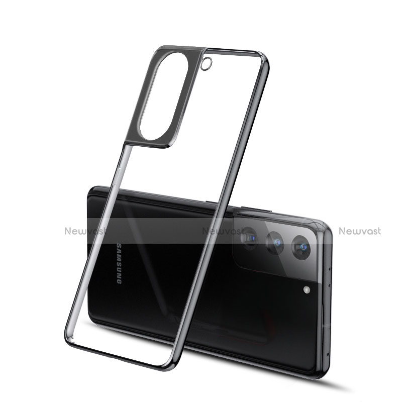 Ultra-thin Transparent TPU Soft Case Cover H01 for Samsung Galaxy S21 5G Black