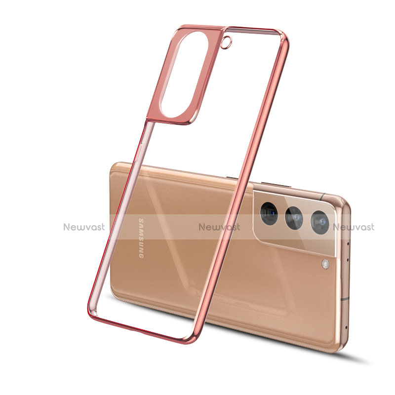 Ultra-thin Transparent TPU Soft Case Cover H01 for Samsung Galaxy S21 Plus 5G Gold