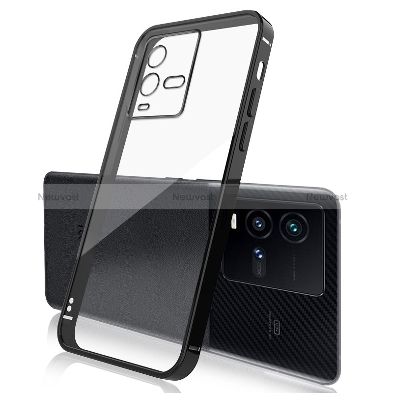 Ultra-thin Transparent TPU Soft Case Cover H01 for Vivo iQOO 9T 5G Black