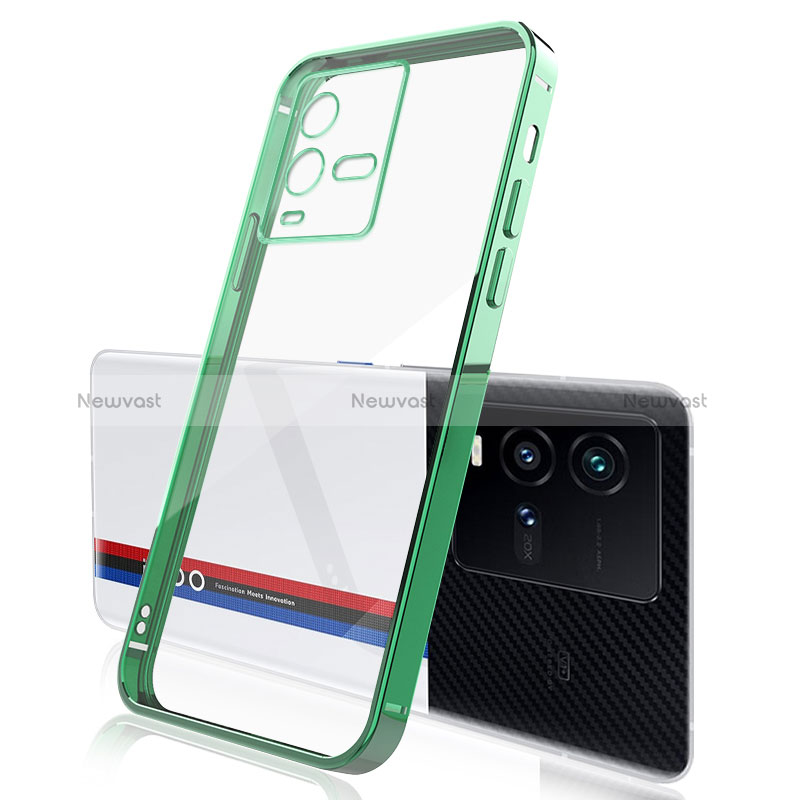 Ultra-thin Transparent TPU Soft Case Cover H01 for Vivo iQOO 9T 5G Green