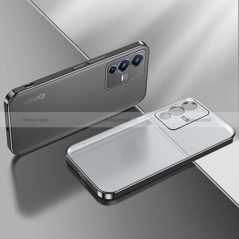 Ultra-thin Transparent TPU Soft Case Cover H01 for Vivo V23 Pro 5G Black
