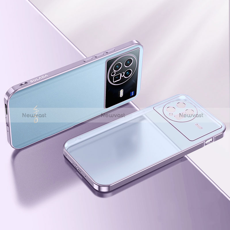 Ultra-thin Transparent TPU Soft Case Cover H01 for Vivo X Note Purple