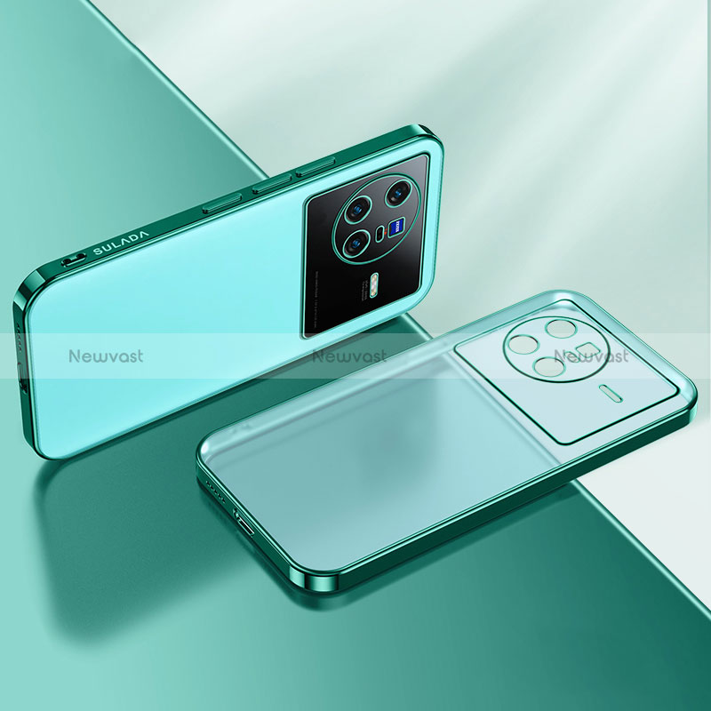Ultra-thin Transparent TPU Soft Case Cover H01 for Vivo X80 5G Green