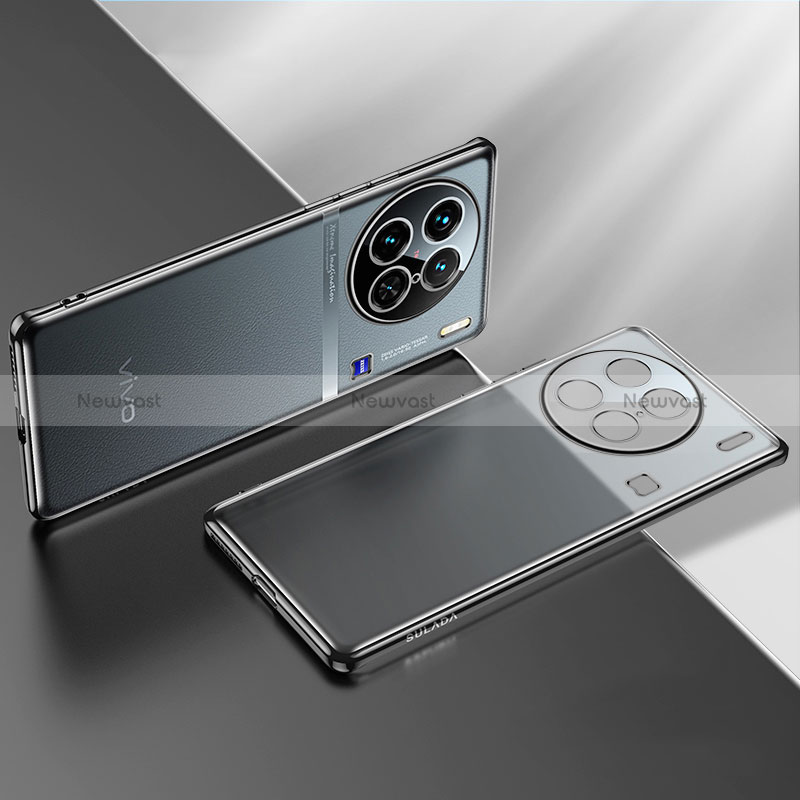 Ultra-thin Transparent TPU Soft Case Cover H01 for Vivo X90 Pro 5G Black