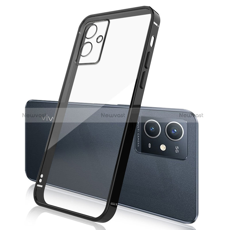 Ultra-thin Transparent TPU Soft Case Cover H01 for Vivo Y75 5G Black