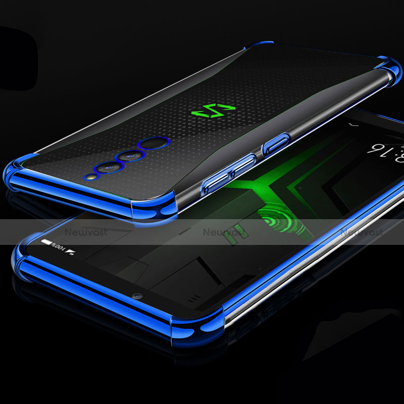 Ultra-thin Transparent TPU Soft Case Cover H01 for Xiaomi Black Shark Helo Blue