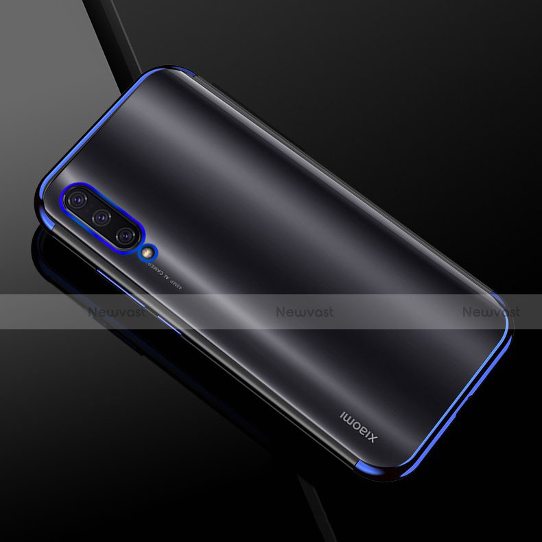 Ultra-thin Transparent TPU Soft Case Cover H01 for Xiaomi CC9e Blue