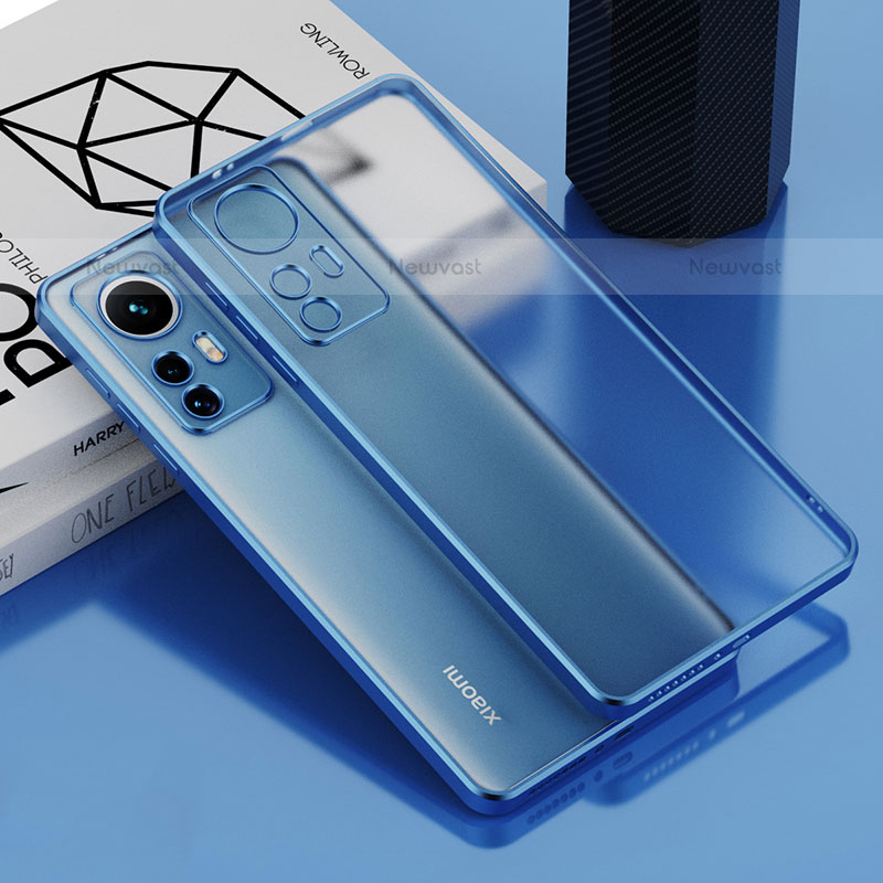 Ultra-thin Transparent TPU Soft Case Cover H01 for Xiaomi Mi 12S Pro 5G Blue