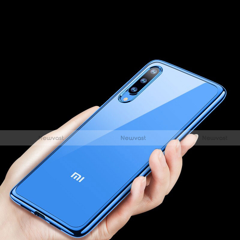 Ultra-thin Transparent TPU Soft Case Cover H01 for Xiaomi Mi 9 Blue