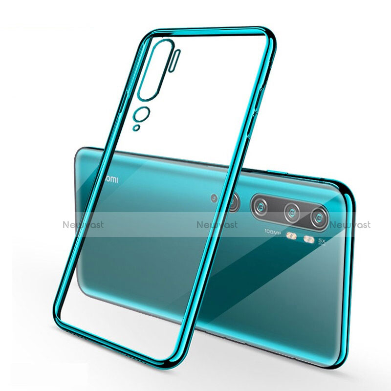 Ultra-thin Transparent TPU Soft Case Cover H01 for Xiaomi Mi Note 10 Pro Green