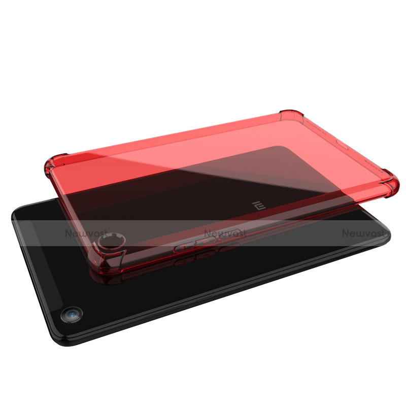 Ultra-thin Transparent TPU Soft Case Cover H01 for Xiaomi Mi Pad 4 Red