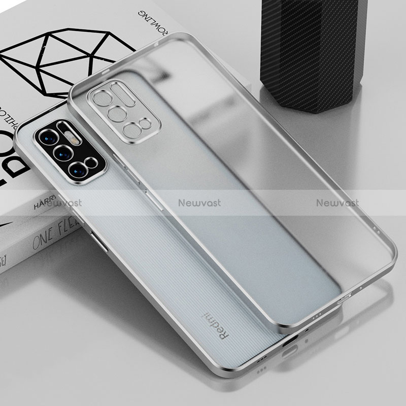 Ultra-thin Transparent TPU Soft Case Cover H01 for Xiaomi POCO M3 Pro 5G Silver