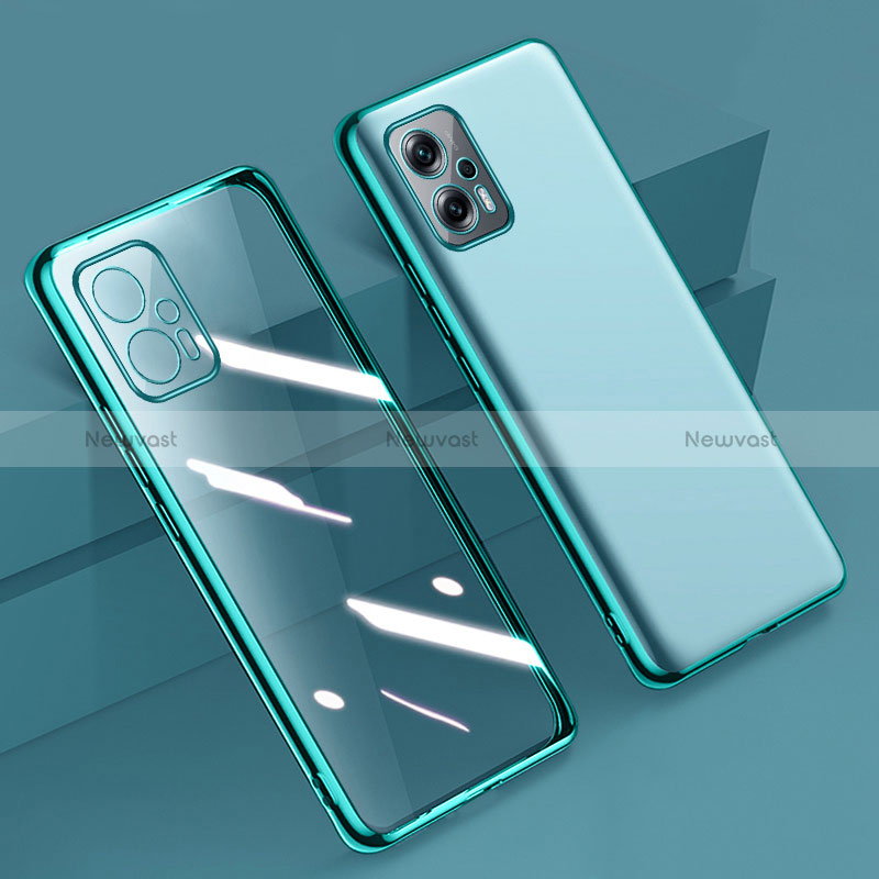 Ultra-thin Transparent TPU Soft Case Cover H01 for Xiaomi Poco X4 GT 5G Green