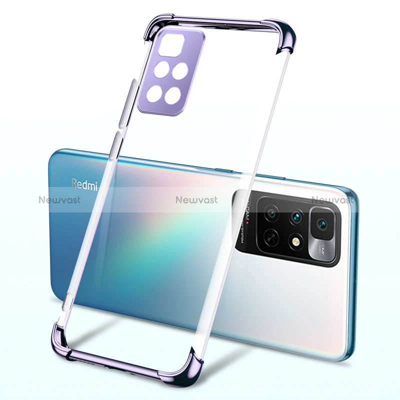 Ultra-thin Transparent TPU Soft Case Cover H01 for Xiaomi Redmi 10 (2022) Purple