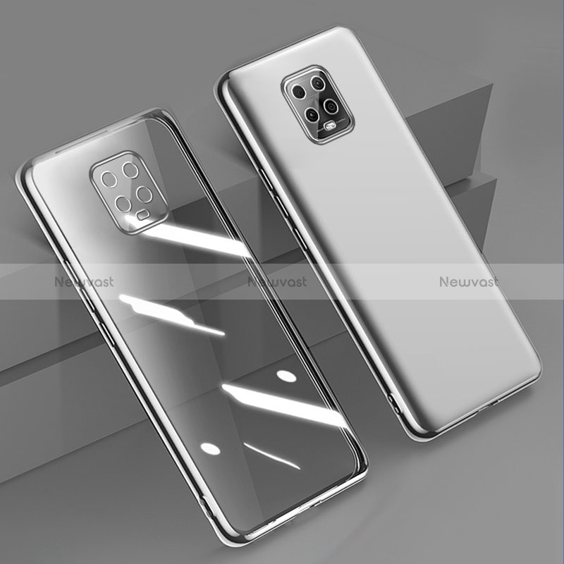 Ultra-thin Transparent TPU Soft Case Cover H01 for Xiaomi Redmi 10X 5G Silver