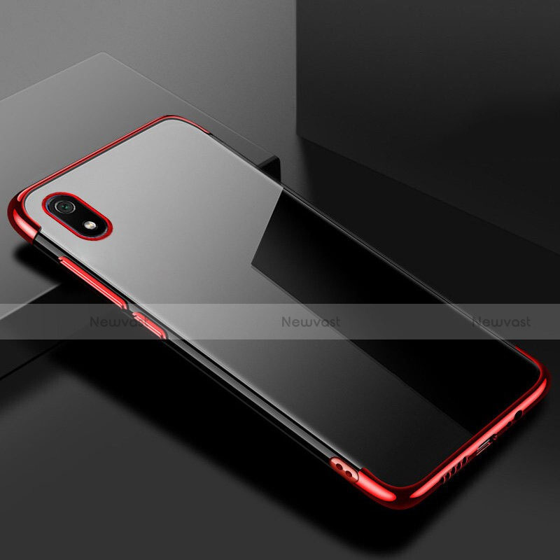 Ultra-thin Transparent TPU Soft Case Cover H01 for Xiaomi Redmi 7A Red