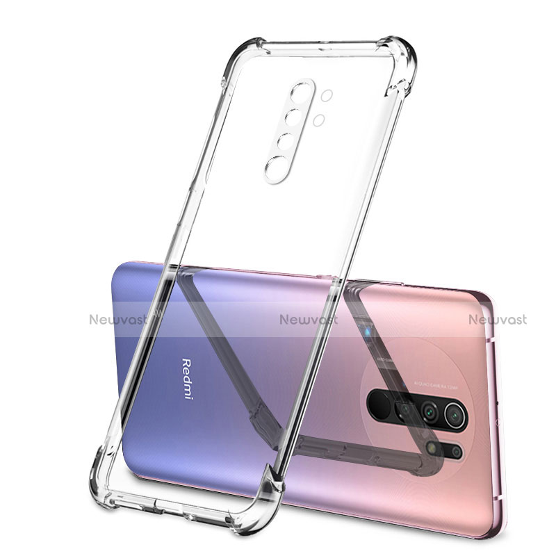 Ultra-thin Transparent TPU Soft Case Cover H01 for Xiaomi Redmi 9 Prime India Clear