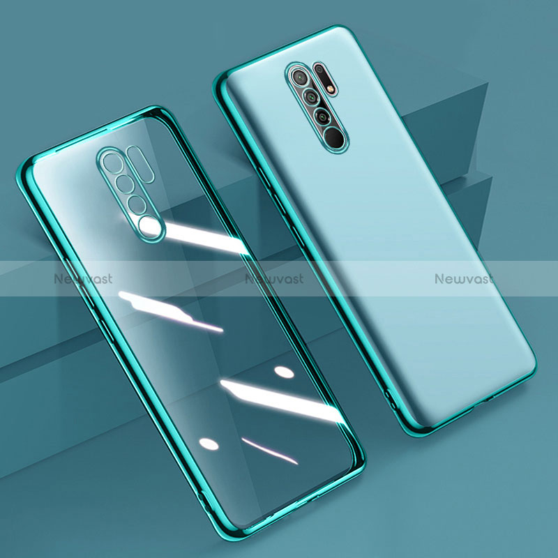 Ultra-thin Transparent TPU Soft Case Cover H01 for Xiaomi Redmi 9 Prime India Green