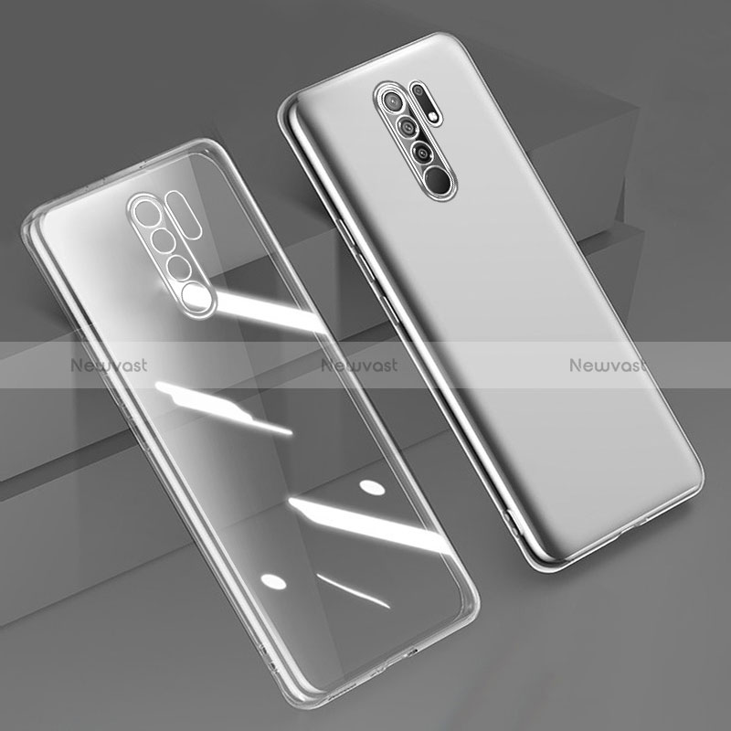 Ultra-thin Transparent TPU Soft Case Cover H01 for Xiaomi Redmi 9 Prime India Red