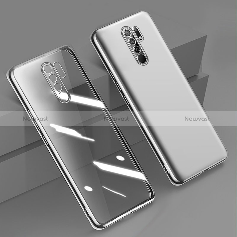 Ultra-thin Transparent TPU Soft Case Cover H01 for Xiaomi Redmi 9 Silver