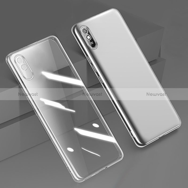 Ultra-thin Transparent TPU Soft Case Cover H01 for Xiaomi Redmi 9A Clear