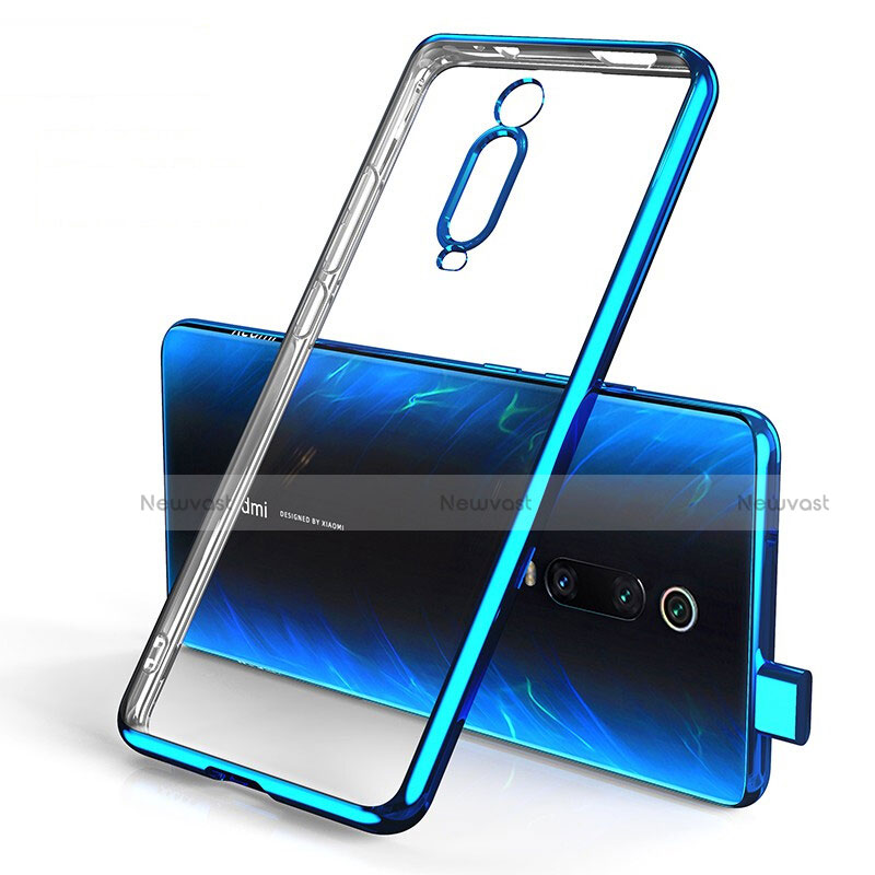 Ultra-thin Transparent TPU Soft Case Cover H01 for Xiaomi Redmi K20 Blue