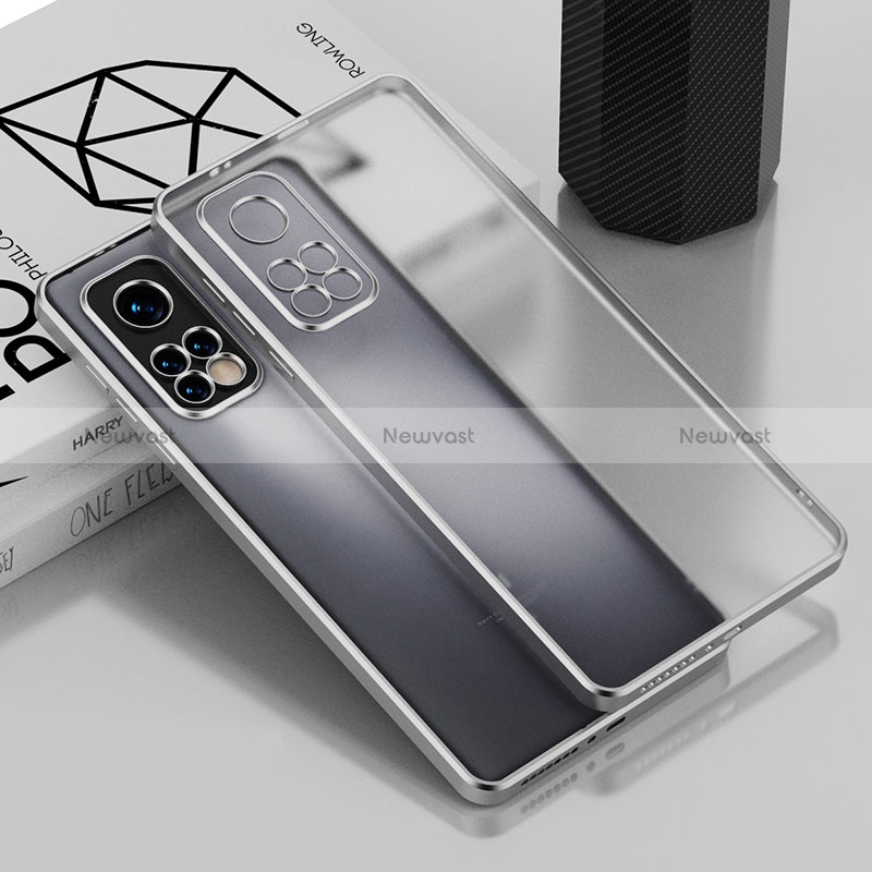 Ultra-thin Transparent TPU Soft Case Cover H01 for Xiaomi Redmi K30S 5G Silver