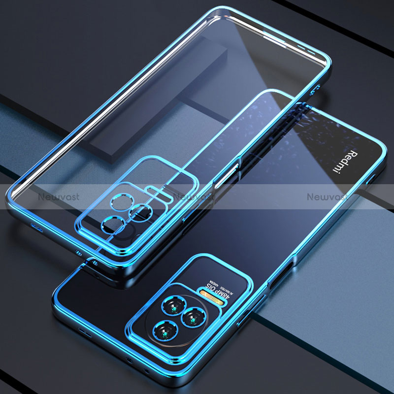 Ultra-thin Transparent TPU Soft Case Cover H01 for Xiaomi Redmi K50 5G Blue