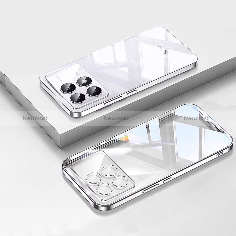 Ultra-thin Transparent TPU Soft Case Cover H01 for Xiaomi Redmi K70 5G Silver