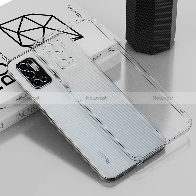Ultra-thin Transparent TPU Soft Case Cover H01 for Xiaomi Redmi Note 10T 5G Clear
