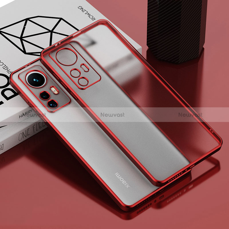 Ultra-thin Transparent TPU Soft Case Cover H01 for Xiaomi Redmi Note 12S Red