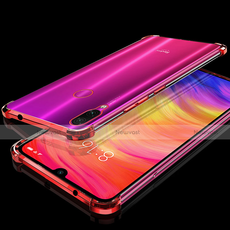 Ultra-thin Transparent TPU Soft Case Cover H01 for Xiaomi Redmi Note 7 Pro Red