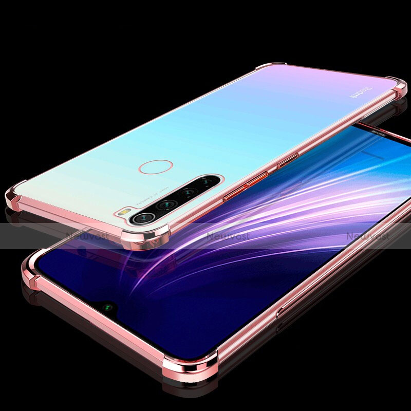 Ultra-thin Transparent TPU Soft Case Cover H01 for Xiaomi Redmi Note 8T Rose Gold