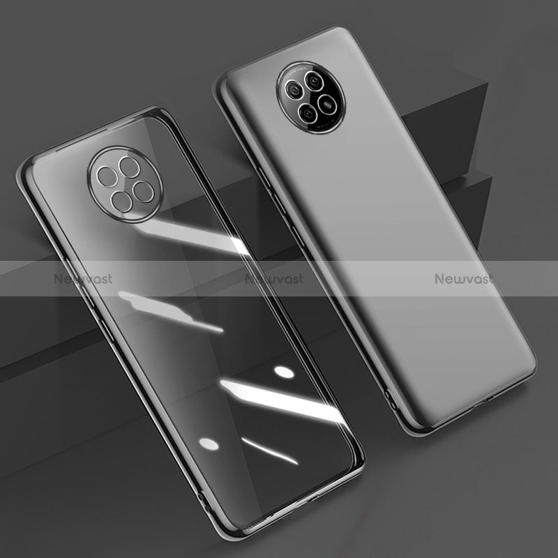 Ultra-thin Transparent TPU Soft Case Cover H01 for Xiaomi Redmi Note 9 5G Black