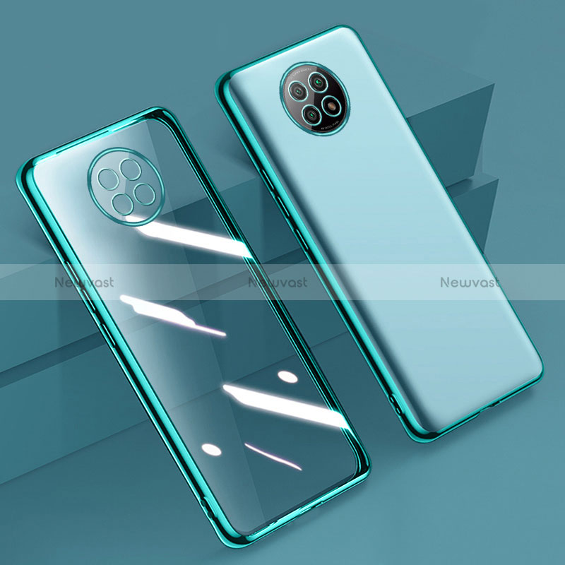 Ultra-thin Transparent TPU Soft Case Cover H01 for Xiaomi Redmi Note 9 5G Green