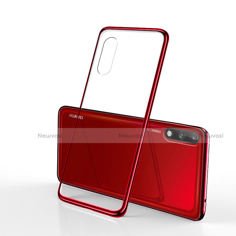 Ultra-thin Transparent TPU Soft Case Cover H02 for Huawei Enjoy 10 Red