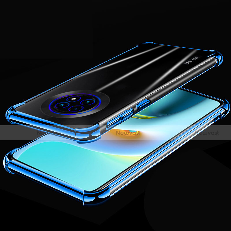 Ultra-thin Transparent TPU Soft Case Cover H02 for Huawei Enjoy 20 Plus 5G Blue