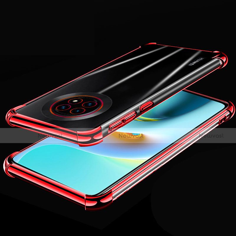 Ultra-thin Transparent TPU Soft Case Cover H02 for Huawei Enjoy 20 Plus 5G Red